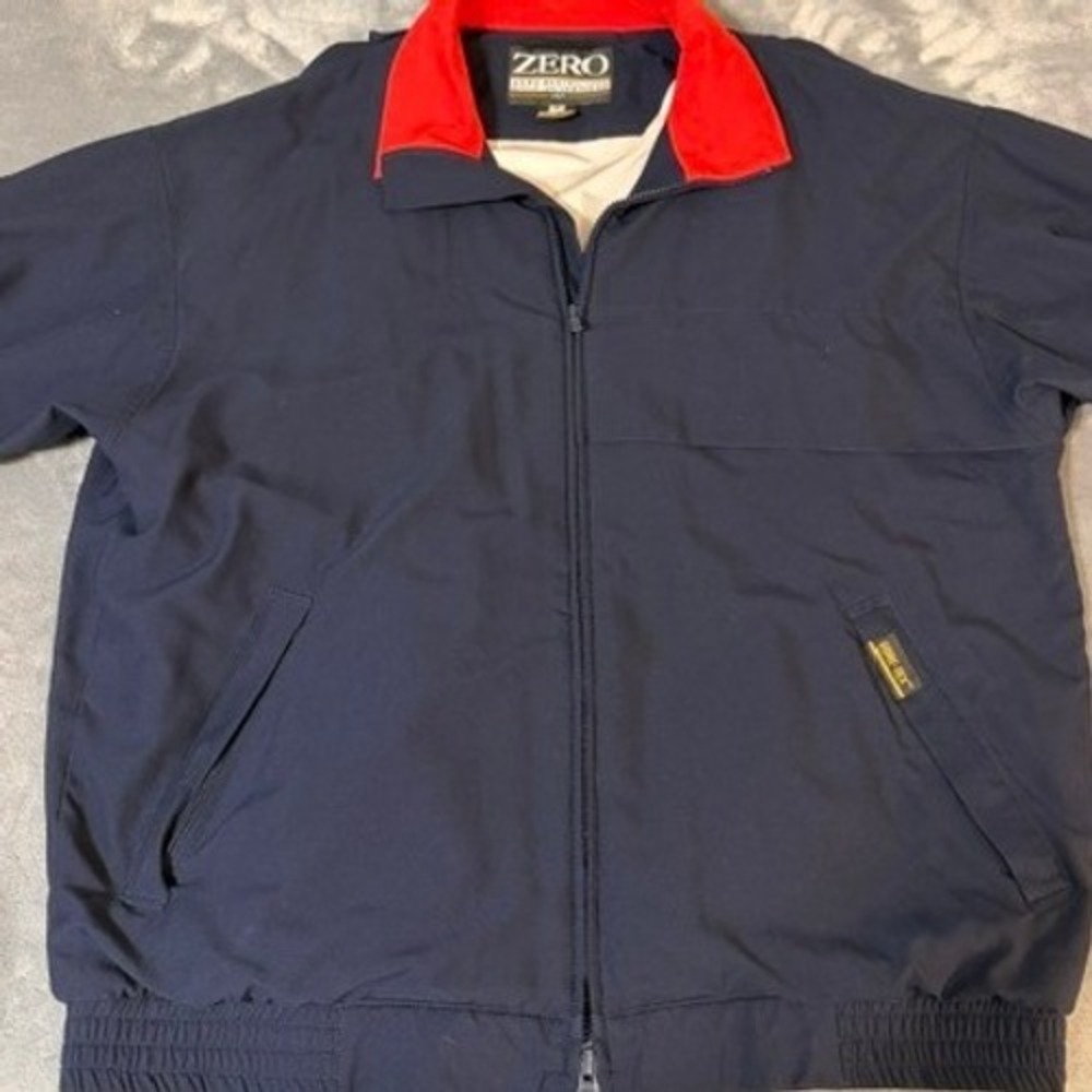 Zero Restriction Golf Outerwear Mens XL Navy Blue Gore-Tex Full Zip Jacket USA